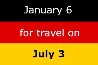 Jan 6 for travel on Jul 3