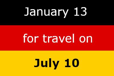 Jan 6 for travel on Jul 3